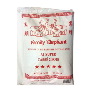 Riz Brisure Cassée 2 fois 20 kg Family Eléphant 3513083000907